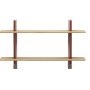 Rayonnage Mural wandplank naturel eiken japanese red