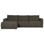 Bar 3-zits bank met chaise longue links antraciet