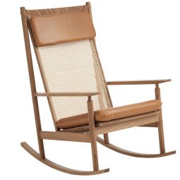 Swing Rocking Chair teak, Camel Silk 0250