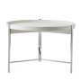 Compose 70 bijzettafel warm white, chroom