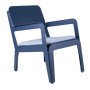 Bended fauteuil incl zitkussen grijsblauw