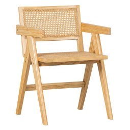 Gunn eetkamerstoel rattan/hout naturel