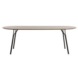 Tree eettafel 220x90 beige/black