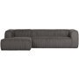 Bean bank met chaise longue links rib terrazzo