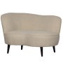 Sara lounge fauteuil links teddy off white