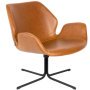 Nikki lounge fauteuil draaifauteuil all brown