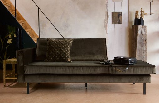 Rodeo Velvet Daybed bank links antraciet