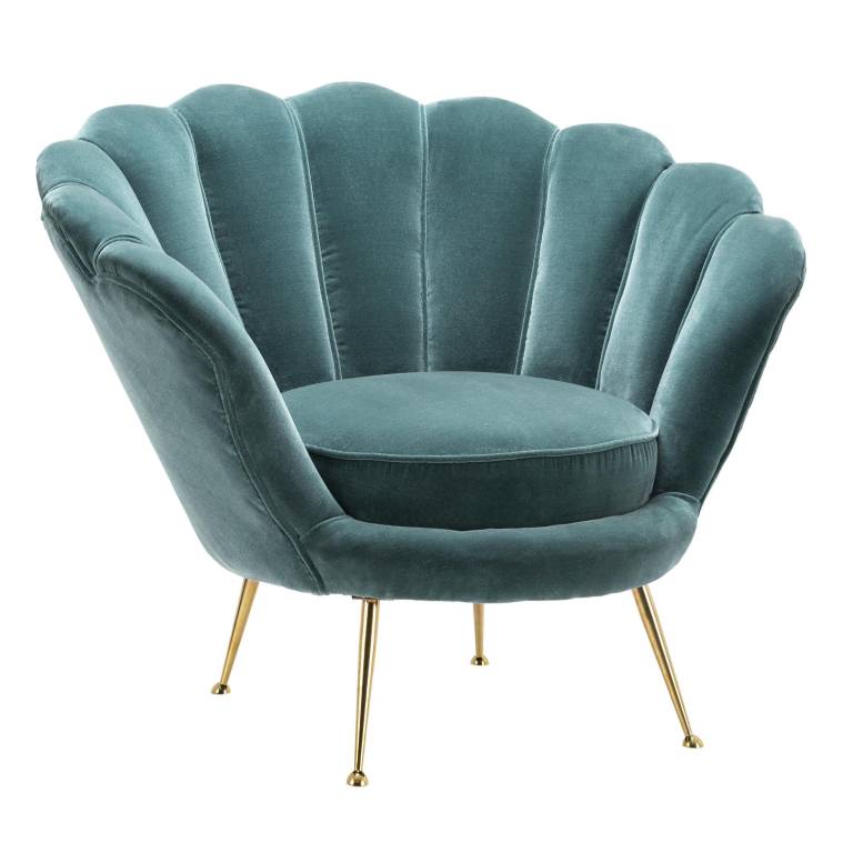 Eichholtz Trapezium fauteuil cameron deep turquoise | Flinders