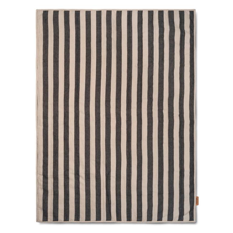 Ferm Living Grand quilted plaid 170x120 Sand/Black | Flinders