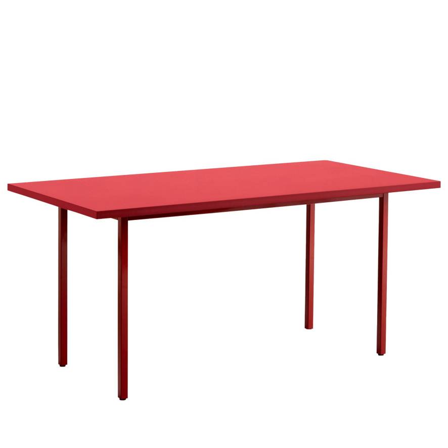 Hay Two-Colour tafel 160x82 rood, rood onderstel | Flinders