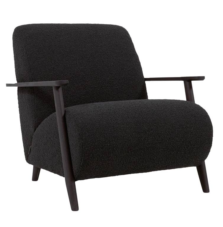 Kave Home Meghan fauteuil black shearling | Flinders