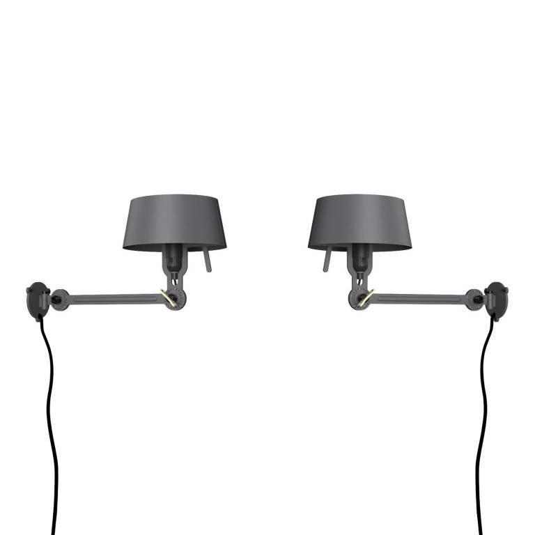 Tonone Bolt Bed Underfit wandlamp met stekker set van 2 Midnight Grey |  Flinders