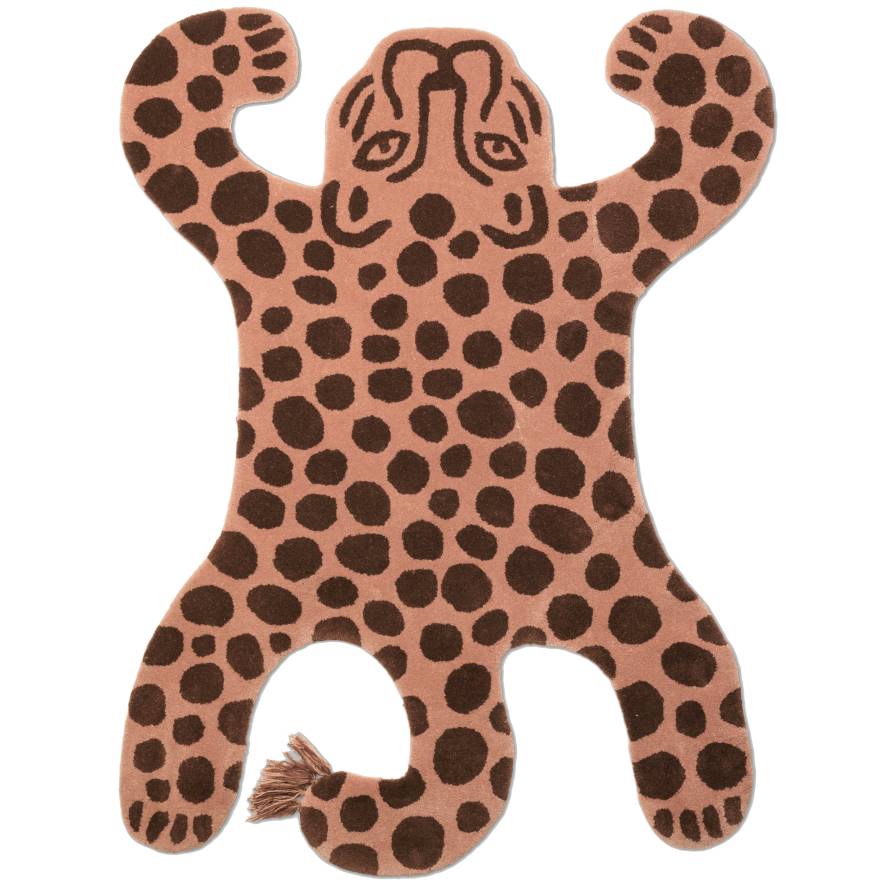 stad sociaal Leidinggevende Ferm Living Safari leopard vloerkleed | Flinders