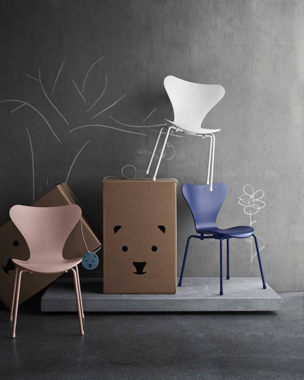 Fritz Hansen Vlinderstoel Series 7 kinderstoel rose Flinders