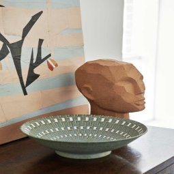 Terracotta Abstract Head beeld decoratie