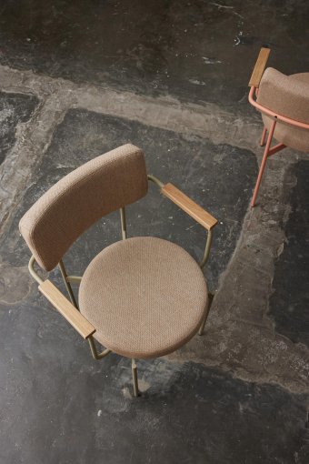 Dining Chair eetkamerstoel met armleuning olive kidstone