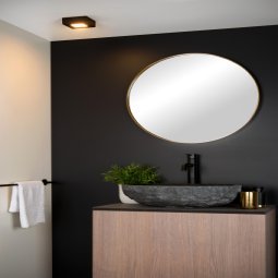 Brice 11 plafondlamp LED badkamer IP44 vierkant zwart