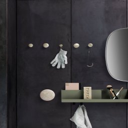 The Dots Metal haak set van 5 Taupe