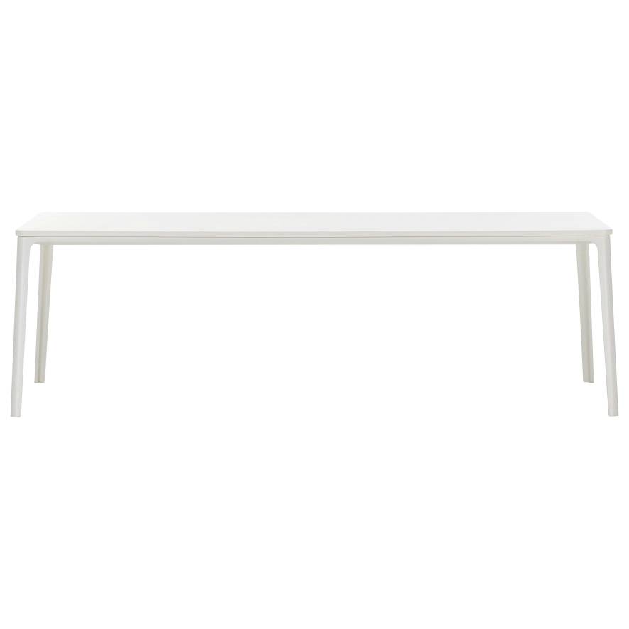 Vitra Plate tafel 180x90 MDF gepoedercoat wit, onderstel wit | Flinders