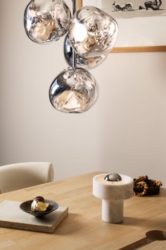 Melt Chandelier Mini hanglamp LED zilver